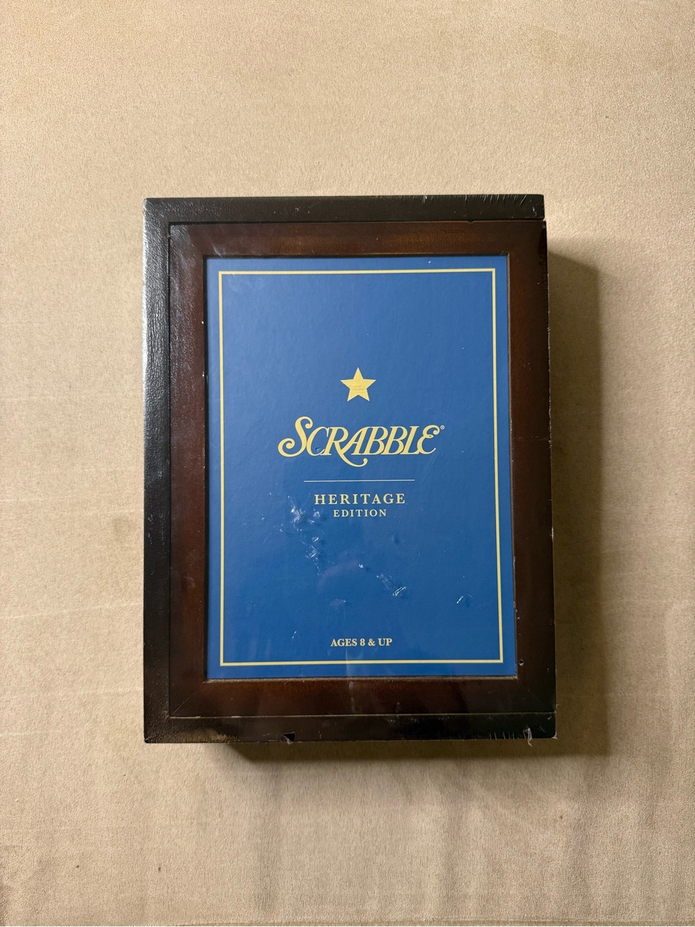 Scrabble Heritage Edition Board Game in Wooden Storage Box Sealed NEW
